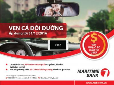Maritimebank cho Vay mua ô tô đầu tư Uber với lãi suất chỉ từ 5,99%