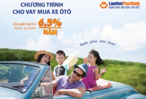 LienVietPostBank ưu đãi lãi suất cho khách hàng vay mua ô tô