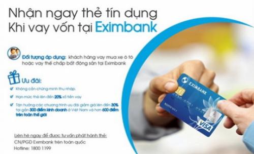 Nhận ngay thẻ tín dụng khi vay vốn tại Eximbank